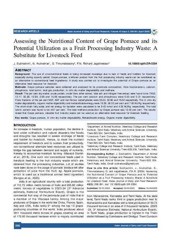 (PDF) Assessing the Nutritional Content of Grape Pomace and its ...