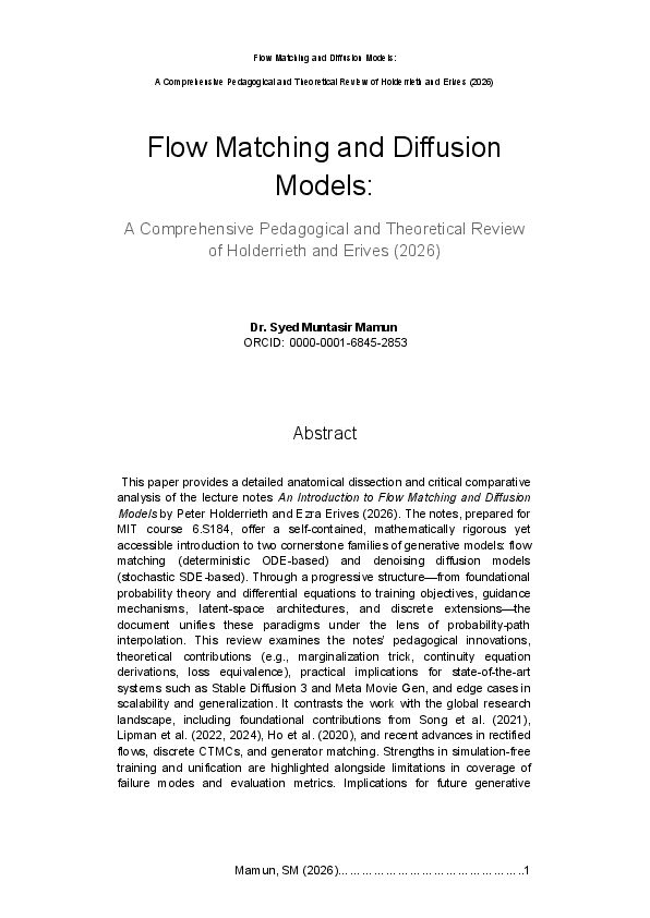 (PDF) Flow Matching and Diffusion Models: A Comprehensive Pedagogical ...