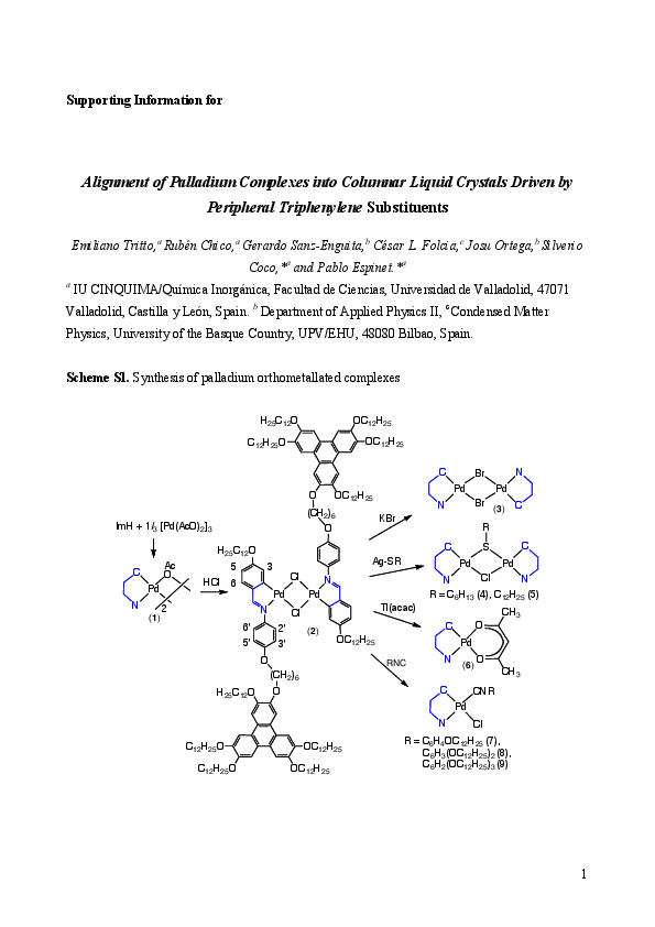 (PDF) Alignment of Palladium Complexes into Columnar Liquid Crystals ...
