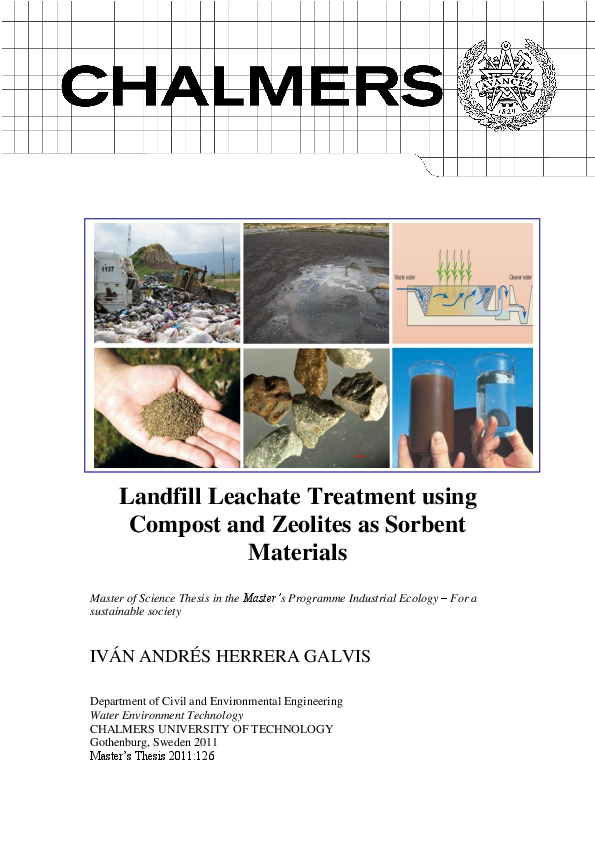 (PDF) Landfill Leachate Treatment using Compost and Zeolites as Sorbent ...