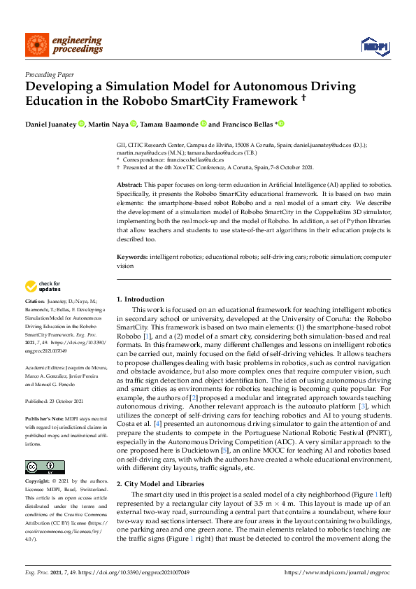 (PDF) Developing a Simulation Model for Autonomous Driving Education in ...