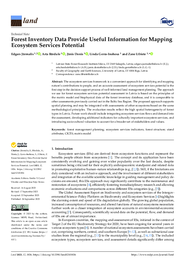 (PDF) Forest Inventory Data Provide Useful Information for Mapping ...