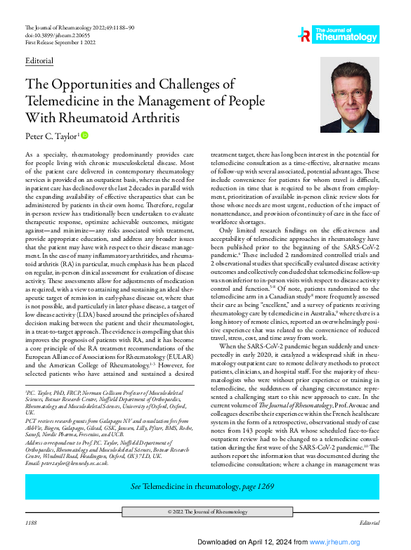 (PDF) The Opportunities and Challenges of Telemedicine in the ...