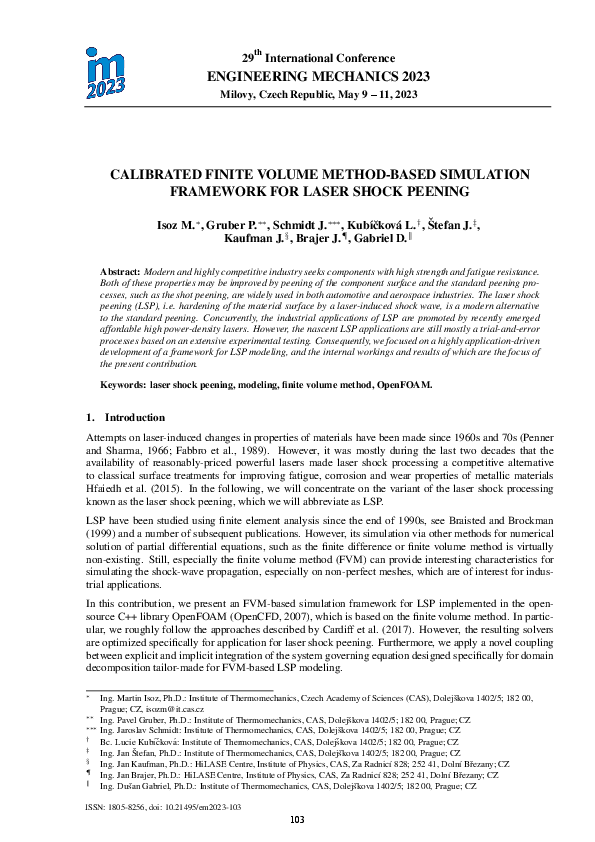 (PDF) Calibrated finite volume method-based simulation framework for ...