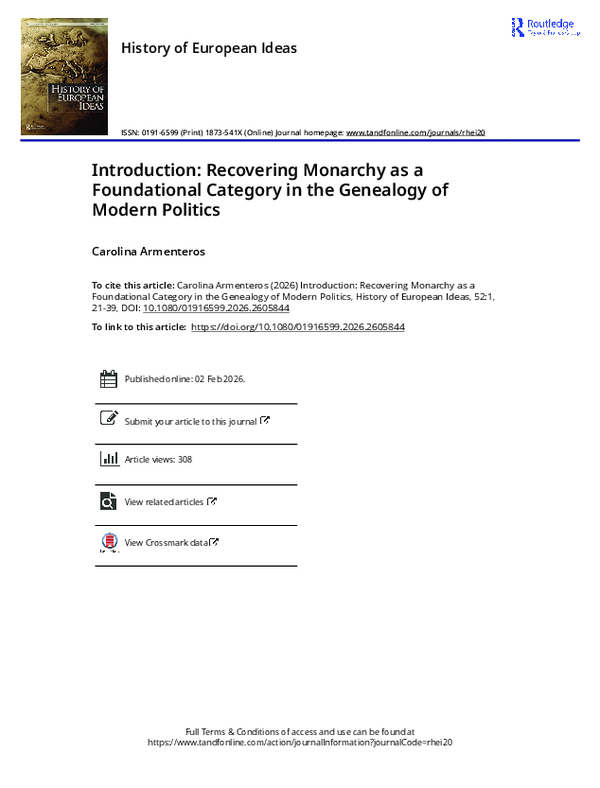 (PDF) Recovering Monarchy as a Foundational Category in the Genealogy ...