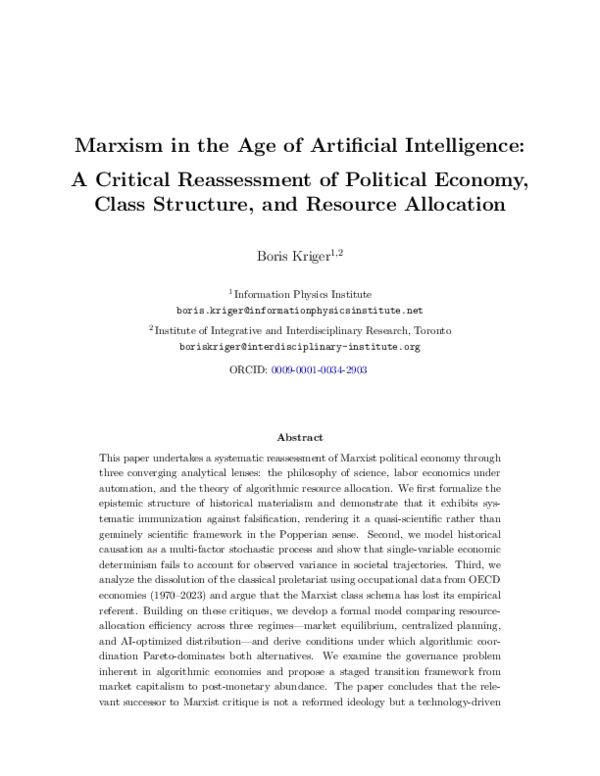 (PDF) Marxism in the Age of Artificial Intelligence: A Critical ...