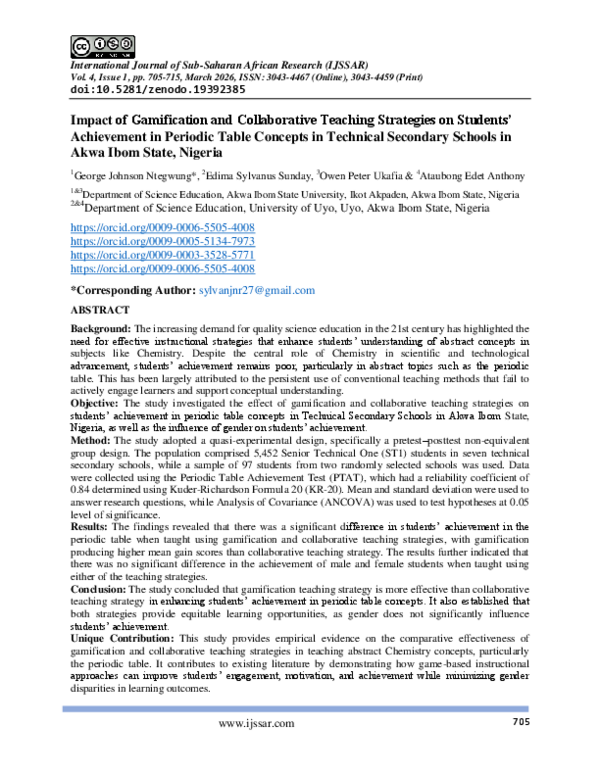 (PDF) Impact of Gamification and Collaborative Teaching Strategies on ...