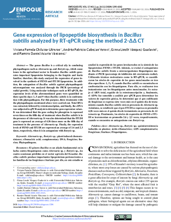 (PDF) Gene expression of lipopeptide biosynthesis in Bacillus subtilis ...