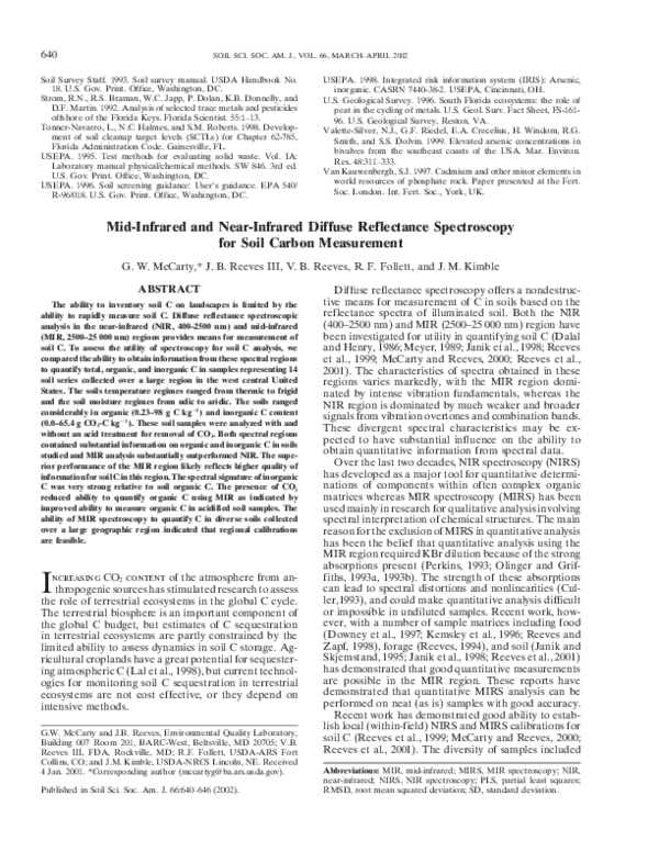 (PDF) Mid-Infrared and Near-Infrared Diffuse Reflectance Spectroscopy ...