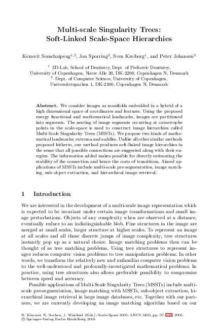 (PDF) Multi-scale Singularity Trees: Soft-Linked Scale-Space Hierarchies