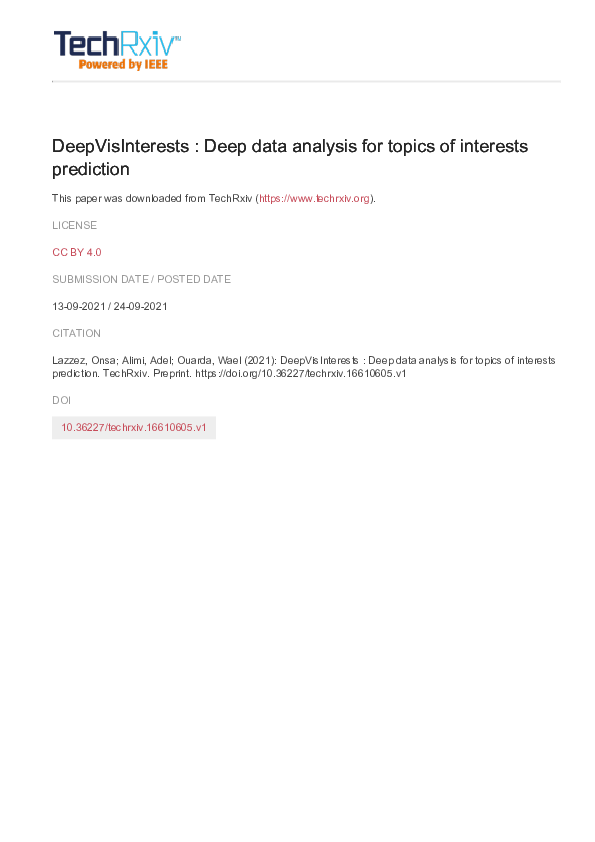 (PDF) DeepVisInterests : deep data analysis for topics of interest ...