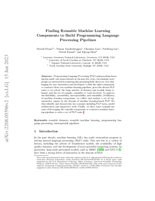 (PDF) Finding Reusable Machine Learning Components to Build Programming ...