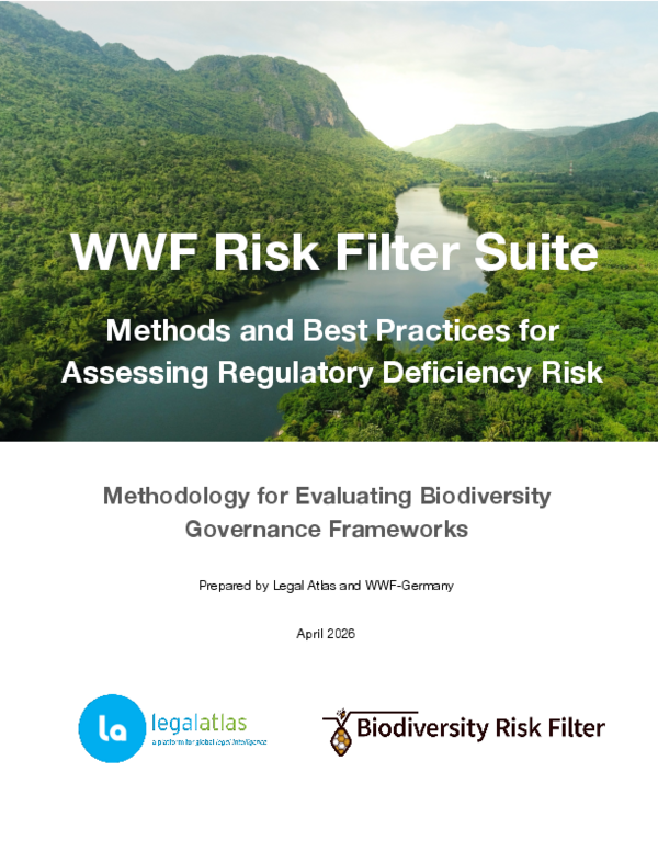 (PDF) WWF Biodiversity Risk Filter - Legal Atlas Methods for Assessing ...