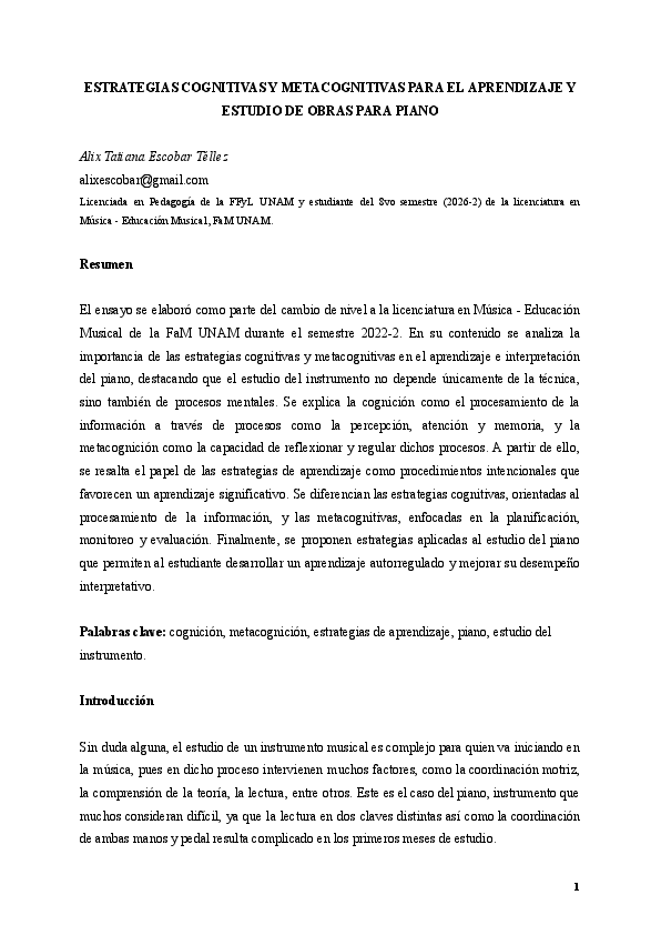 (PDF) Estrategias cognitivas y metacognitivas para el aprendizaje y ...