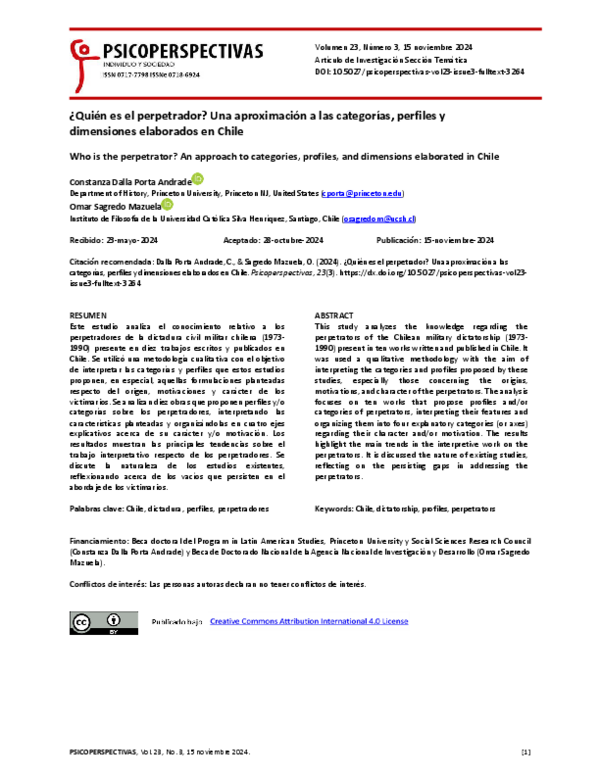 (PDF) ¿Quién es el perpetrador? Una aproximación a las categorías ...