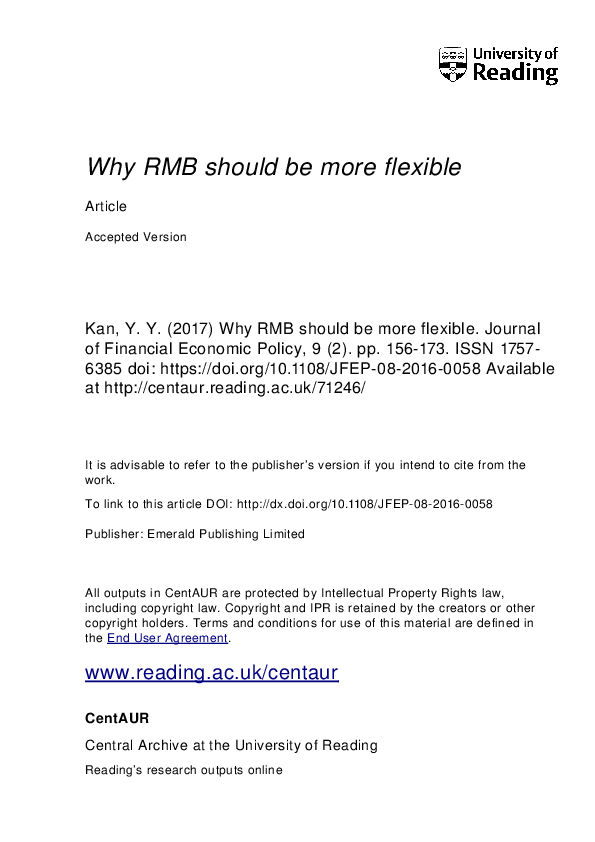 (PDF) Why RMB should be more flexible