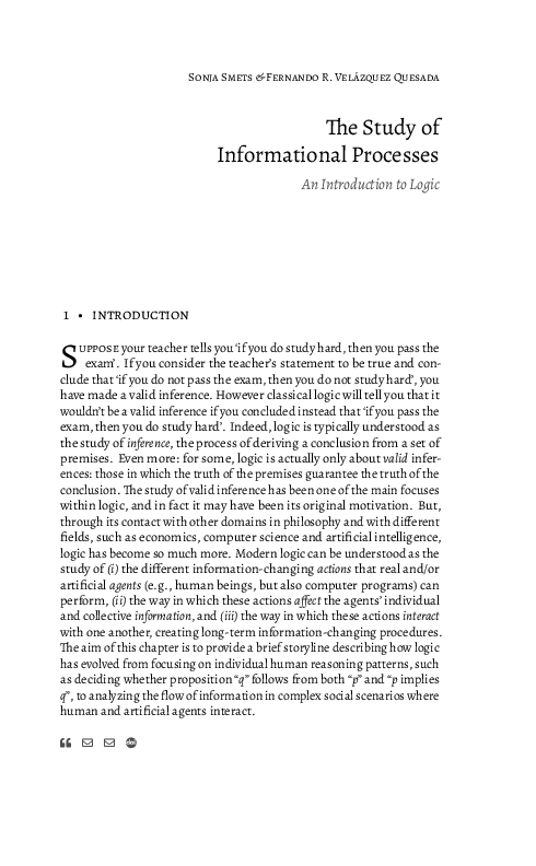 (PDF) The Study of Informational Processes