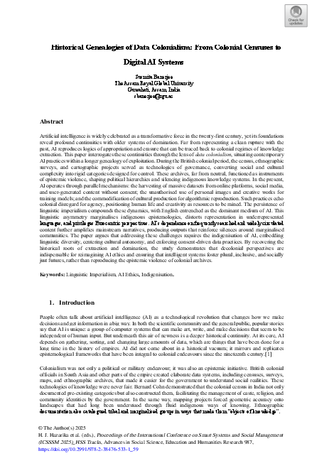 (PDF) Historical Genealogies of Data Colonialism: From Colonial ...