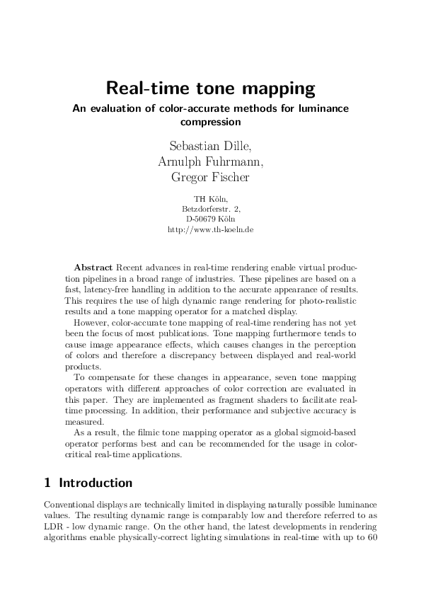 (PDF) Real-time tone mapping An evaluation of color-accurate methods ...