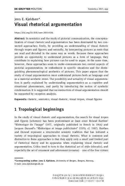(PDF) Visual rhetorical argumentation