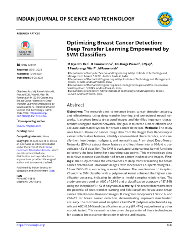 (PDF) Optimizing Breast Cancer Detection: Deep Transfer Learning ...