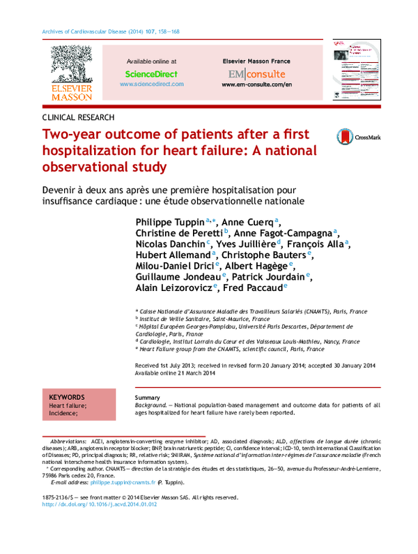 (PDF) Two-year outcome of patients after a first hospitalization for ...