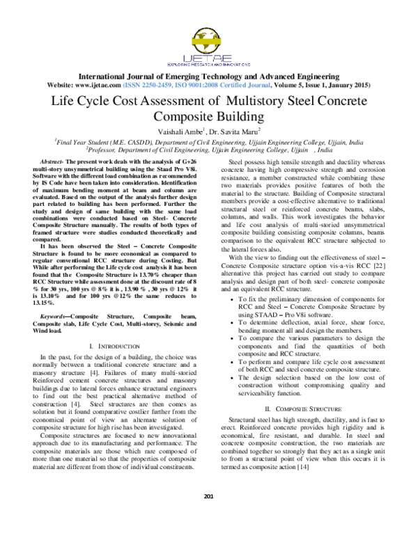 (PDF) Life Cycle Cost Assessment of Multistory Steel Concrete Composite ...