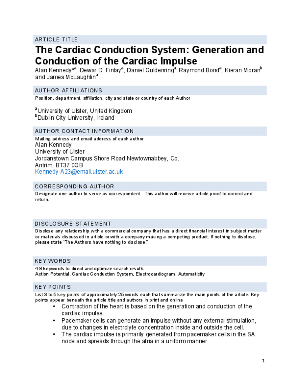 (PDF) The Cardiac Conduction System