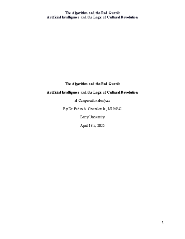 (PDF) The Algorithm and the Red Guard: Artificial Intelligence and the ...