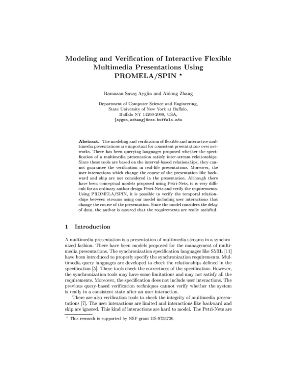 (PDF) Modeling and Verification of Interactive Flexible Multimedia ...
