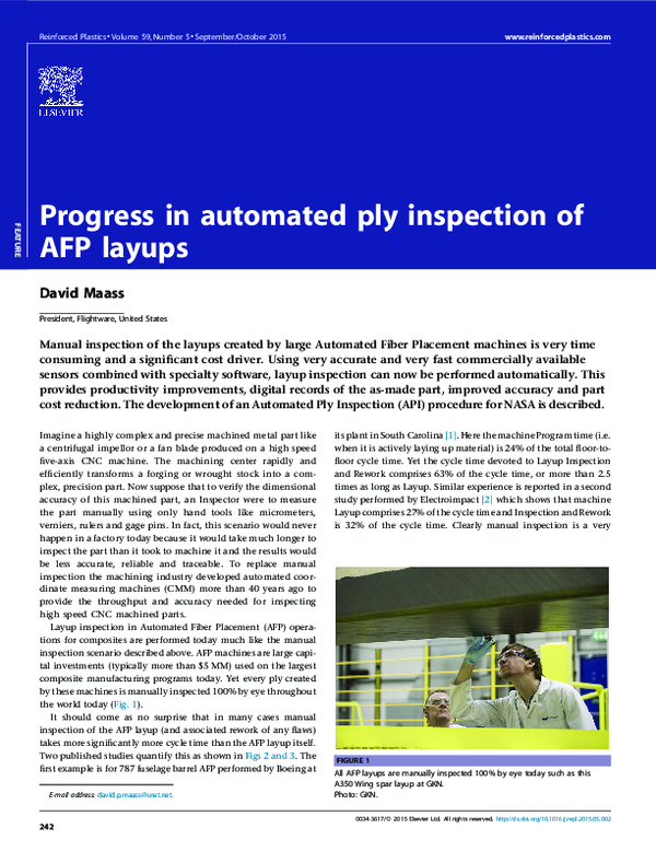 (PDF) Progress in automated ply inspection of AFP layups