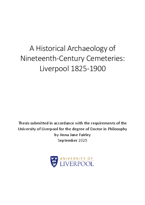 PDF) A Historical Archaeology of Nineteenth-Century Cemeteries
