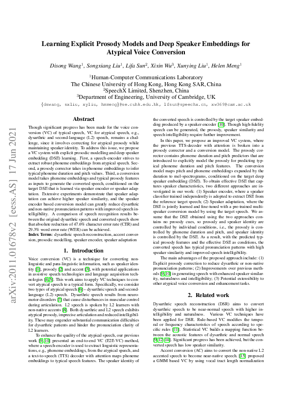 (PDF) Learning Explicit Prosody Models and Deep Speaker Embeddings for ...