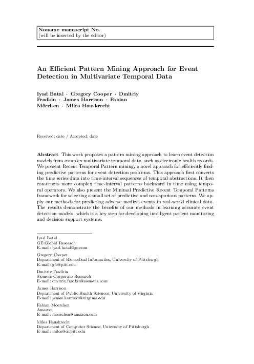 (PDF) An efficient pattern mining approach for event detection in ...