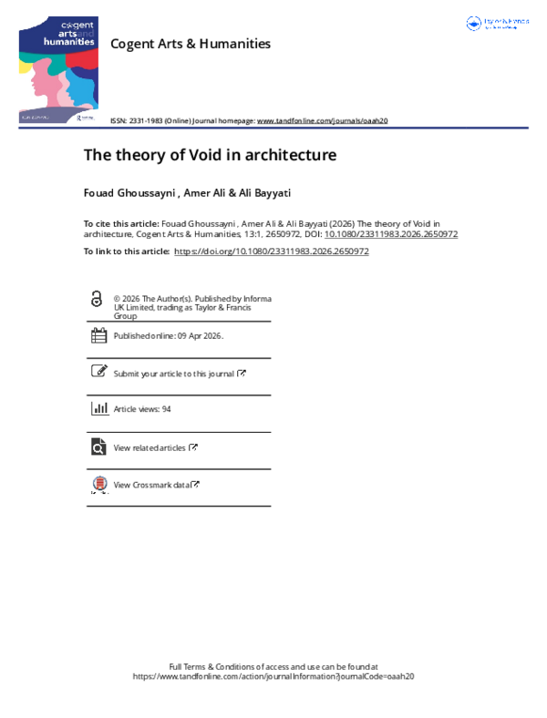 (PDF) The theory of Void in architecture