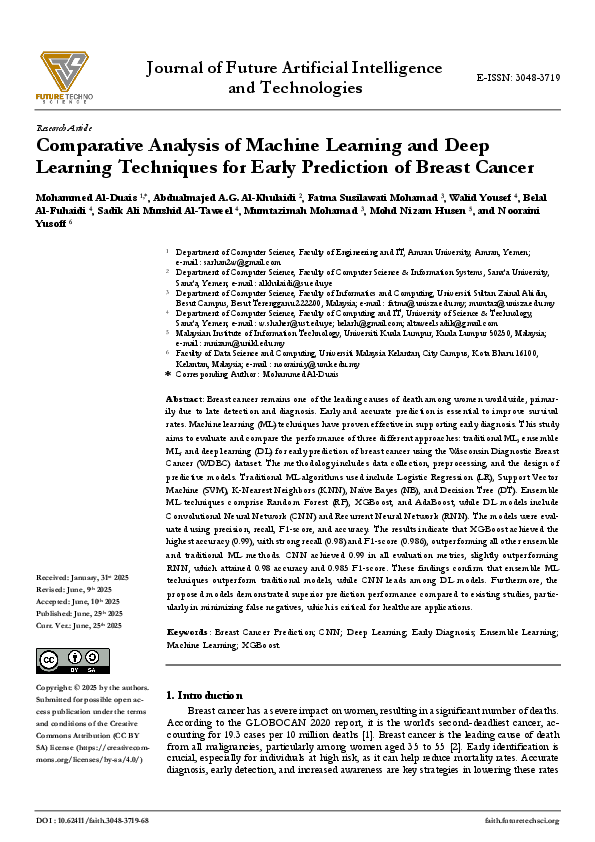 (PDF) Comparative Analysis of Machine Learning and Deep Learning ...