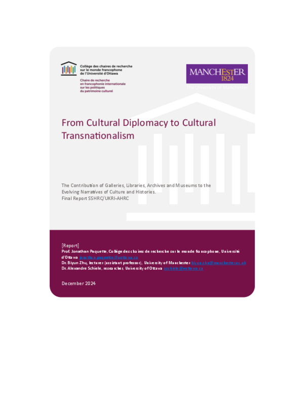 (PDF) From Cultural Diplomacy to Cultural Transnationalism: The ...