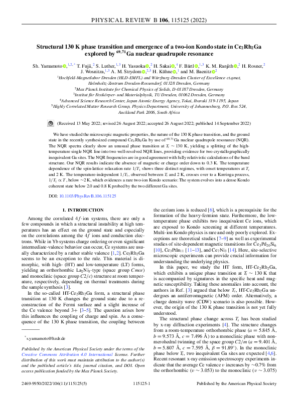 (PDF) Structural 130 K phase transition and emergence of a two-ion ...