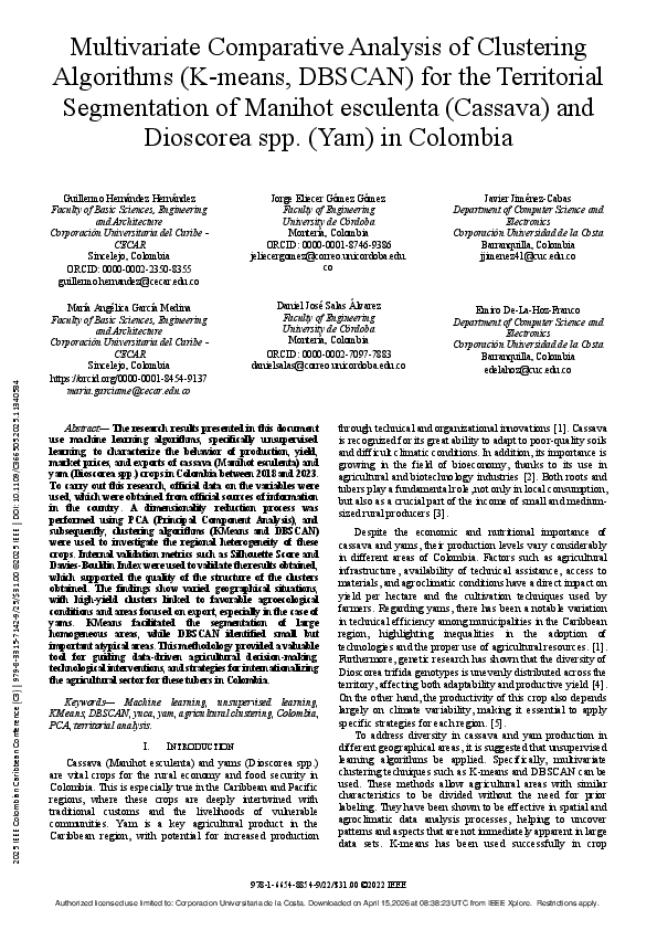 (PDF) Multivariate Comparative Analysis of Clustering Algorithms (K ...