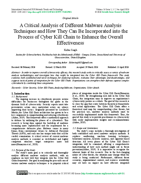 (PDF) A Critical Analysis of Different Malware Analysis Techniques and ...
