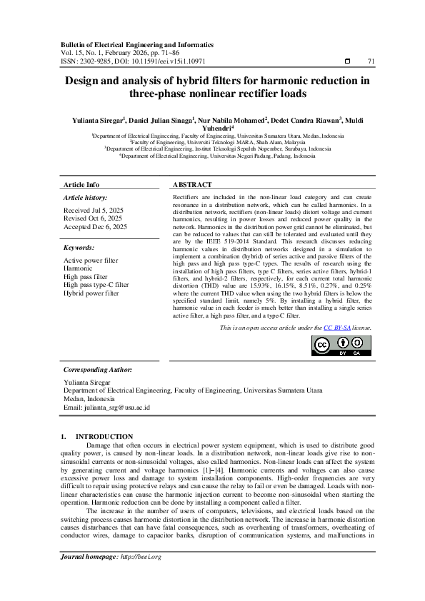 (PDF) Design and analysis of hybrid filters for harmonic reduction in ...