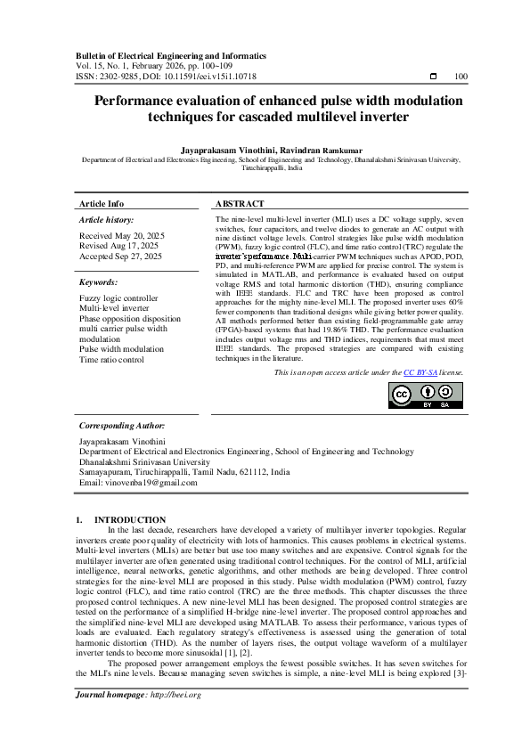 (PDF) Performance evaluation of enhanced pulse width modulation ...