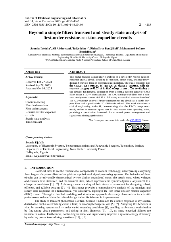 (PDF) Beyond a simple filter: transient and steady state analysis of ...