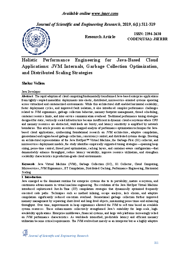(PDF) Holistic Performance Engineering for Java-Based Cloud ...