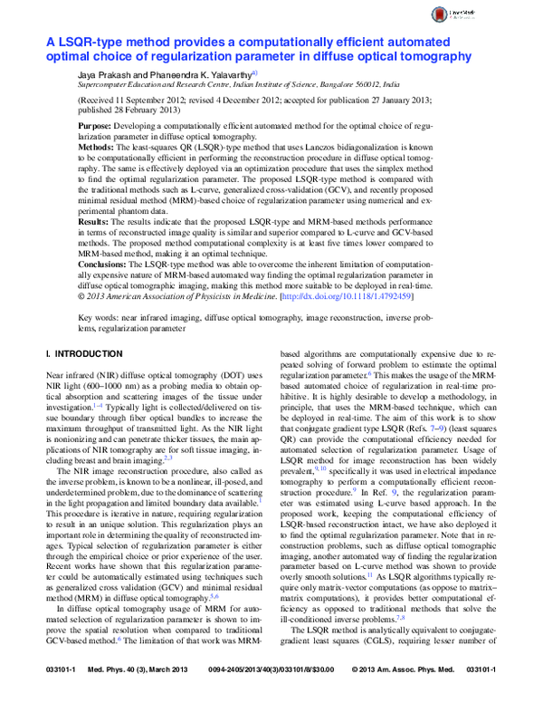 (PDF) A LSQR‐type method provides a computationally efficient automated ...