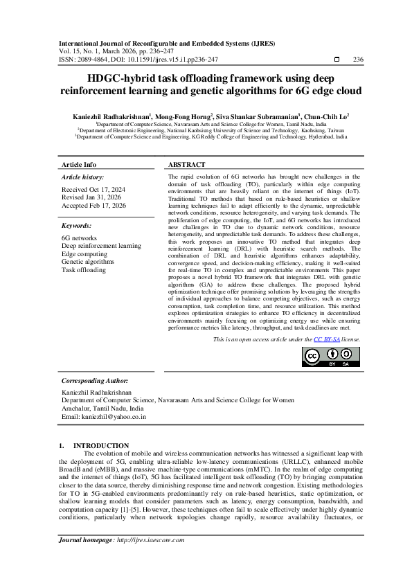 (PDF) HDGC-hybrid task offloading framework using deep reinforcement ...