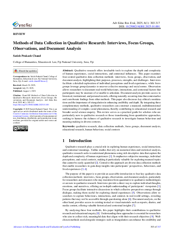 (PDF) Methods of Data Collection in Qualitative Research: Interviews ...