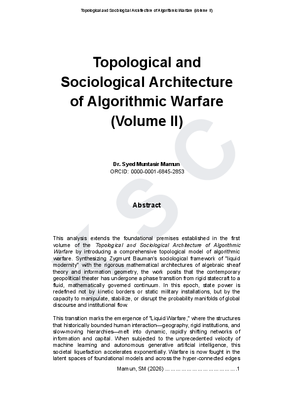 (PDF) Topological and Sociological Architecture of Algorithmic Warfare ...