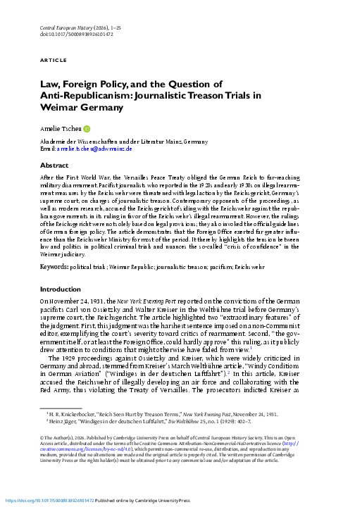 (PDF) Law, Foreign Policy, and the Question of Anti-Republicanism ...