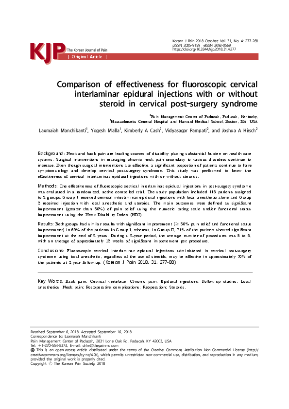 (PDF) Comparison of effectiveness for fluoroscopic cervical ...